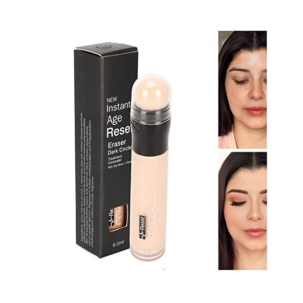 Stylo Anti-cernes de Maquillage, Stylo Anti-cernes de Maquillage de 6 Ml, Texture Douce et Imperméable, Bâton Anti-cernes pou