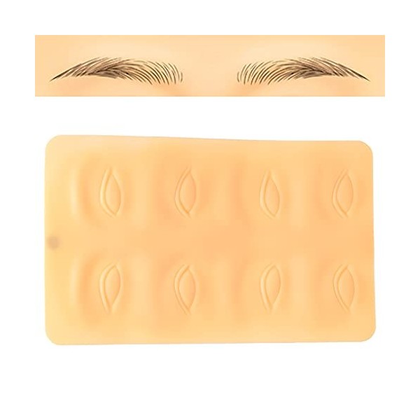 Fournitures de Microblading Pratique de la Peau, Peau de Pratique de Tatouage en Silicone Feuilles de Fausse Peau en Silicone