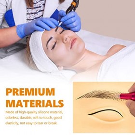 Fournitures de Microblading Pratique de la Peau, Peau de Pratique de Tatouage en Silicone Feuilles de Fausse Peau en Silicone