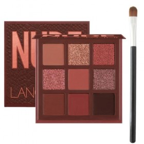 Palette fards à paupières professionnelle Smokey Eyes,marron rouge violet intense paillettes,palette maquillage pour les yeux