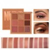 VYZUTR Palette fards à paupières Professionnelle Smokey Eyes,Marron Rouge Violet Intense Paillettes,Palette Maquillage pour L