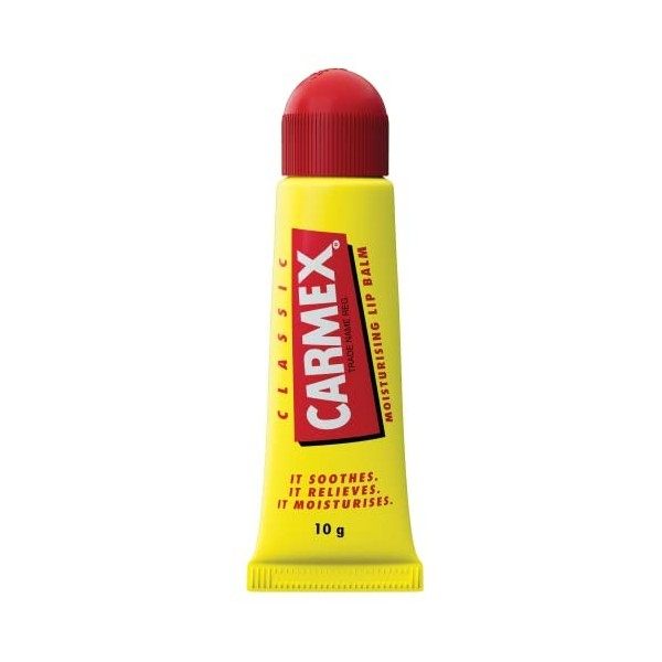 Carmex Lot de 3 baumes à lèvres en tube de 10 g avec SPF15 - Parfums cerise, classique et fraise