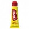 Carmex Lot de 3 baumes à lèvres en tube de 10 g avec SPF15 - Parfums cerise, classique et fraise