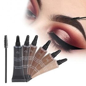 Crème pour les sourcils, 6 couleurs de gel pour les sourcils professionnel Teinture pour les sourcils imperméable au gel pour