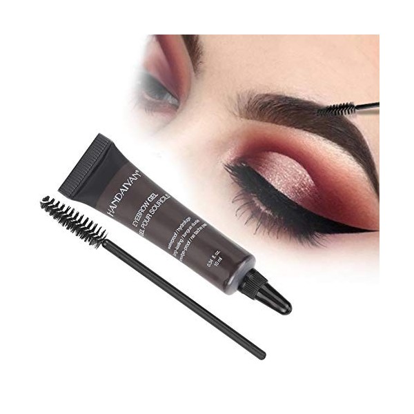 Crème pour les sourcils, 6 couleurs de gel pour les sourcils professionnel Teinture pour les sourcils imperméable au gel pour