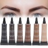 Crème pour les sourcils, 6 couleurs de gel pour les sourcils professionnel Teinture pour les sourcils imperméable au gel pour