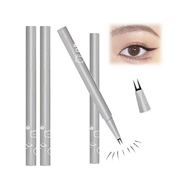 Crayon à cils à Double Pointe, Crayon à Cils Inférieurs à Double Pointe, Stylo Eyeliner Waterproof Super Slim Eye Liner, 0,01