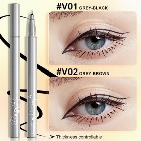 Crayon à cils à Double Pointe, Crayon à Cils Inférieurs à Double Pointe, Stylo Eyeliner Waterproof Super Slim Eye Liner, 0,01