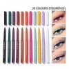 Bosixty Matte & Glitter Eyeliner Pencil Set 20 Couleurs Crayon Eyeliner Eye-Liner Waterproof, Anti-Sueur & Longue Durée, Haut