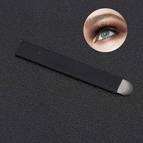Aiguilles de microblading 50 pièces aiguille manuelle de tatouage de sourcil lame de sourcil tatouage fin lames de maquillage