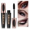 4D Silk Fiber Lash Mascara, 4D Fibre Soie Mascara, 4D Mascara Fiber Eyelash Mascara, Mascara en Fibre de Soie 4D, Extension F