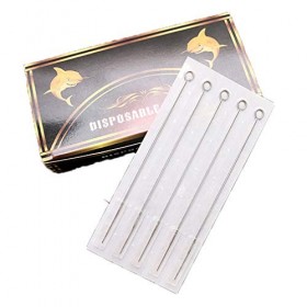 50PCS jetables aiguilles de tatouage, RS stériles à usage unique en vrac Shading Tattoo aiguille pour machine tatouage, équip
