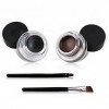 Demarkt Eyeliner Etanche Gel Cosmetique Noir Brun 2 En 1 + 2 Brush Sets