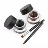 Demarkt Eyeliner Etanche Gel Cosmetique Noir Brun 2 En 1 + 2 Brush Sets