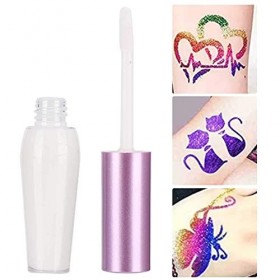 7 ml Glitter Colle Adhésif Corps Colle de tatouage temporaire Glitter Poudre Colle Corps Peinture Visage Sourcils Ongles Tato