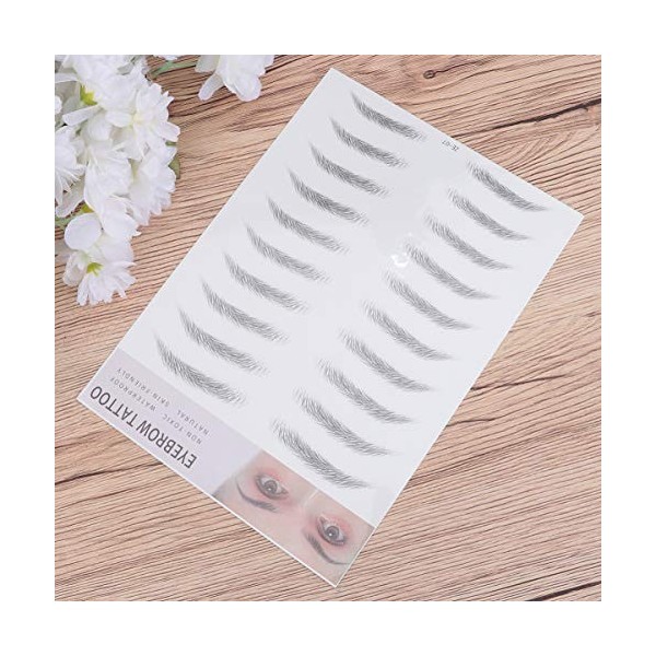 LALAFINA Lot de 2 Sourcils Sourcils Outil Imitation Sourcils Autocollants de Transfert de Sourcils Autocollants de Tatouage P