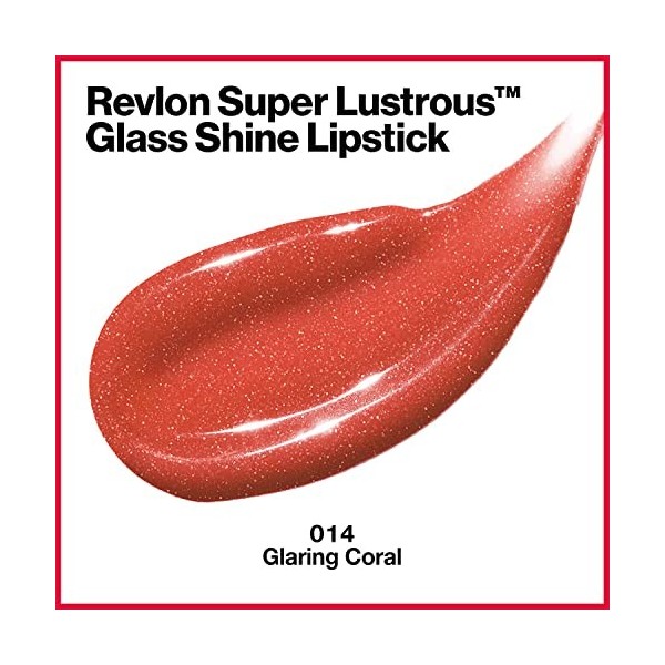 Revlon, Super Lustrous Glass Shine, RougeàLèvres Haute Brillance, Formule Crémeuse et Hydratante, Infusée en Acide Hyaluroniq
