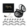 Pure Vie Faux Cils Magnetiqu Naturel Mascara Effet, 6Paires 3D Demi Faux Eye Lashes Kit Extension de Cils Professionnel Indiv