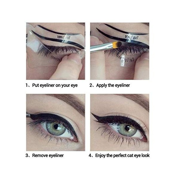 XiZiMi outils de beauté Maquillage fumé beauté yeux de chat 6 en 1 peinture carte de beauté eye-liner outils de maquillage po