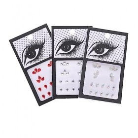 POPETPOP 3 Ensembles DAutocollants De Maquillage Pour Les Yeux Pierres Précieuses Pour Les Yeux Pierres Précieuses Pour Le V