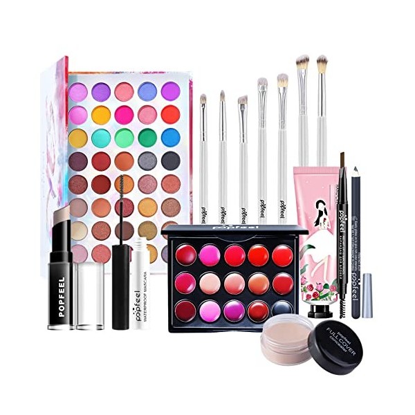 Yusheng Maquillage démarrage 15 pièces Coffret Cadeau Saint Valentin Beauty Box Kit Calendrier lAv-ent Adolescents