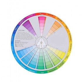 Color Wheel Color Mix Guide, Tattoo Pigment Chart Supplies for Paint Permanent Eyebrow Lip Body Tattoo, Art Class Teaching To