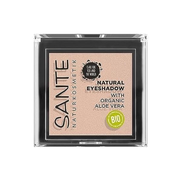 Sante Naturkosmetik Natural Eyeshadow 01 Pearly Opale Fard à paupières Mat Nuance de couleur Extraits bio végétaliens 1,8 g