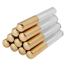 10 PièCes Tube de Brillant à LèVres Vide, Conteneur de Rouge à LèVres Rechargeable Transparent Brillant à LèVres Bricolage Co