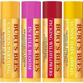 Burts Bees set de regalo, Cera de abejas, Fresa, Piña, pitahaya con limón, 4x4.25gr