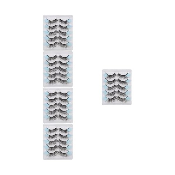 POPETPOP 5 Paires De Faux Cils Colorés Cils Colorés Demi-Cils Extensions De Cils Colorés Faux Cils Cils Maquillage Faux Cils
