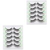 POPETPOP 5 Paires De Faux Cils Colorés Cils Colorés Demi-Cils Extensions De Cils Colorés Faux Cils Cils Maquillage Faux Cils 