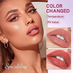 Lot de 3 couleurs de baume à lèvres en forme de lèvres - Durable et imperméable - Brillant à lèvres amusant - A