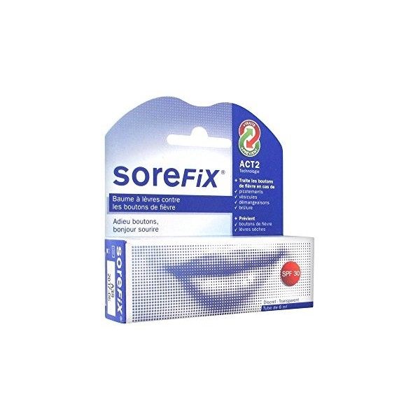 Sorefix Baume à Lèvres Contre Les Boutons de Fièvre SPF 30 6 ml