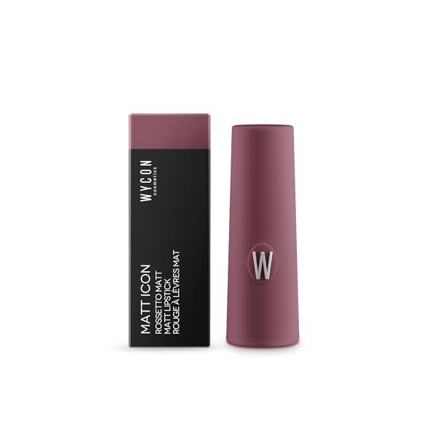 WYCON cosmetics MATT ICON SOFT MATT LIPSTICK - Rouge à lèvres mat finition velouté avec effet repulpant et lissant - 07 MAUVE