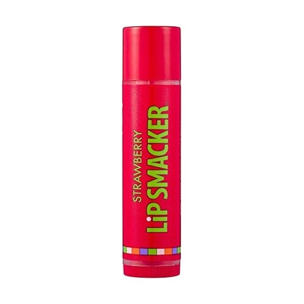 Lip Smacker - Baume à Lèvres - Parfum Fraise - Stick à lèvres - Cadeau Sucré pour vos Amis - 1 unité