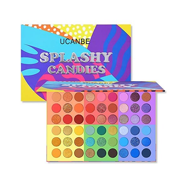 UCANBE Fard à Paupières 54 Couleurs - Ombres à Paupières Palette Maquillage Yeux Mat Pigmentées - Eyeshadow Imperméable Haute