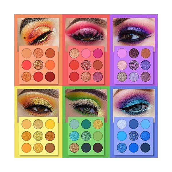 UCANBE Fard à Paupières 54 Couleurs - Ombres à Paupières Palette Maquillage Yeux Mat Pigmentées - Eyeshadow Imperméable Haute