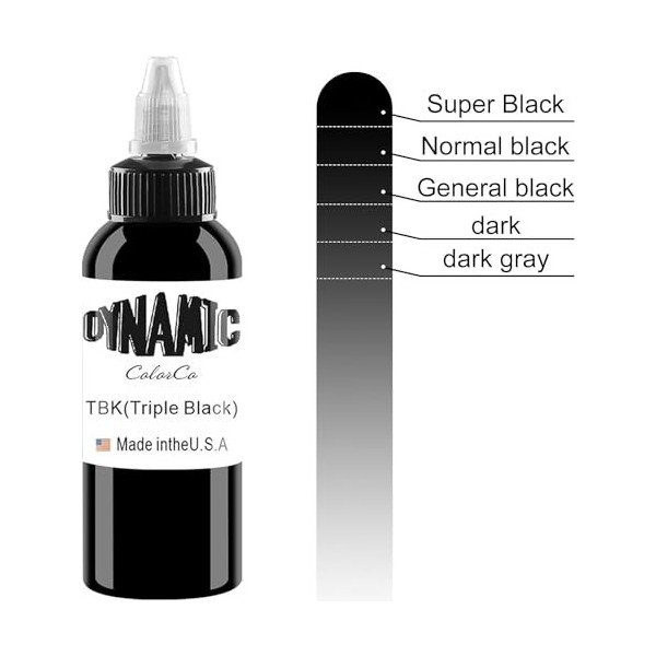 Black DLD Encre de tatouage de qualité supérieure - Encre noire super pure - Couleur et vive - Convient aux végétaliens - 30 