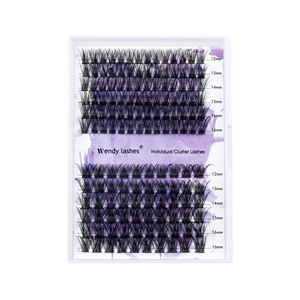 Faux Cils Individuels D Curl 0.07mm DIY Cluster Cils Volume Russe Mixte 12-16mm C3+C9 Naturels Cluster Extensions de Cils Ind