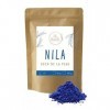 Poudre de Nila Bleu Maroc Original - Pigment naturel bleu pour les cheveux et la peau - Poudre éclaircissante 100% naturelle 