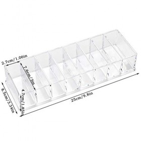 NA NA Support compact en acrylique pour le rangement du fard à paupières, poudre, blush, surligneur, vernis à ongles, rouge à