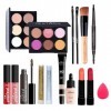 leryveo Maquillage Adulte | Ensembles Maquillage Portables pour Femmes Kit Complet, Kit Cosmétique avec Pinceau Maquillage Co