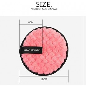 Chiffon démaquillant, 3 pièces de bouffées nettoyantes pour le visage réutilisables et lavables, tampons en microfibre douce 