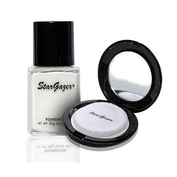 Stargazer Halloween Make-Up Set Liquid Foundation & White Pressed White Powder