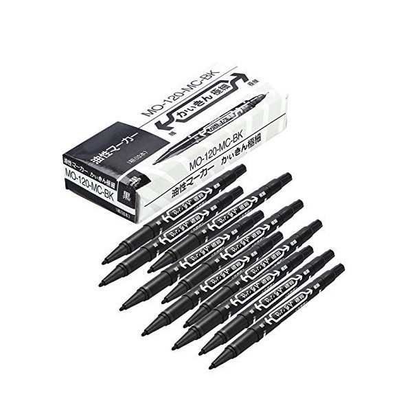 10pcs Stylo Marqueur de Tatouage, Stylo de Tatouage de Marquage à Double Tête Huileuse Temporaire Durable Marqueur Huileux à 