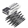 10pcs Stylo Marqueur de Tatouage, Stylo de Tatouage de Marquage à Double Tête Huileuse Temporaire Durable Marqueur Huileux à 