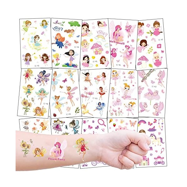 Tatouage Enfant Garçon Fille, 15 Feuilles Football Temporaires Tattoo Kit