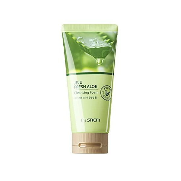 The Saem. Espuma Limpiadora Facial con extracto de Aloe Vera Puro. Deja piel radiante, libre de impurezas y restos de maquill