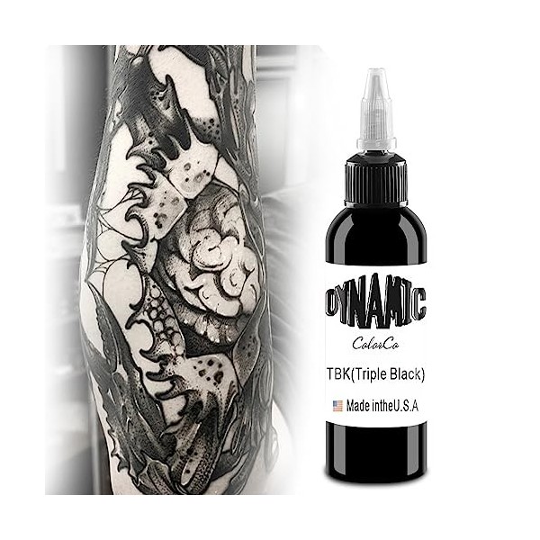 UMIKAkitchen Encre de tatouage noire – Maquillage permanent dynamique pour doublure et ombrage de tatouage 30 ml 