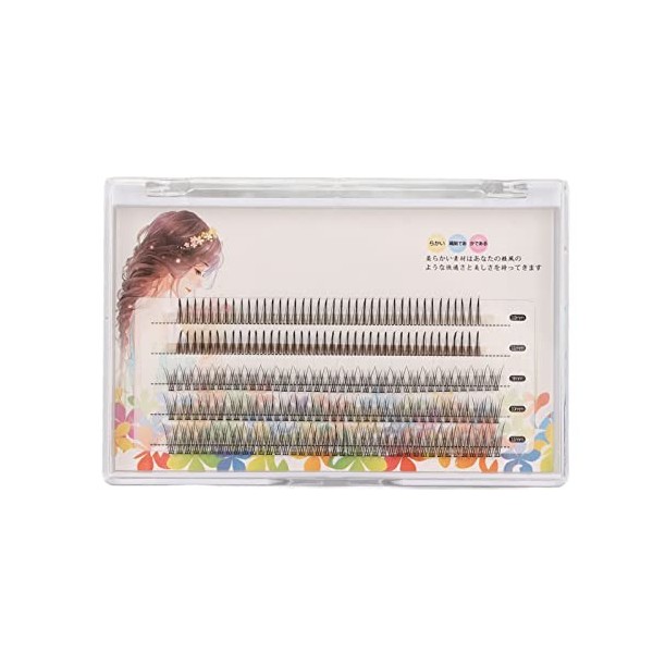 Grappes de Cils DIY Extension de Cils, Salon de Cils Individuels DIY Long Curly A Shape Cluster False Eyelashes Cluster Exten